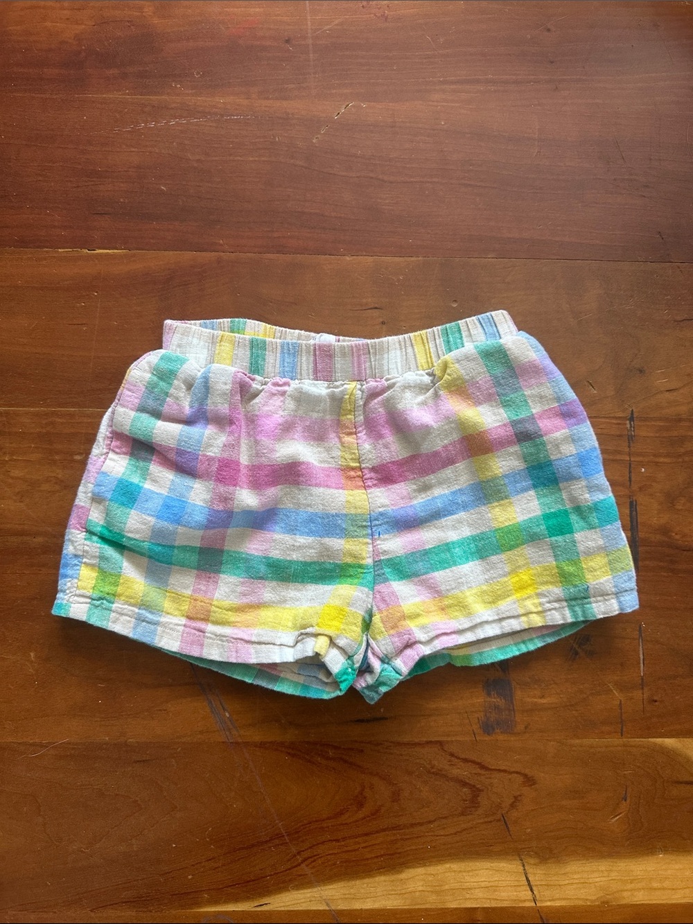 GAP Pastel Plaid Cotton Shorts in Pink, Blue, Yellow, Green
